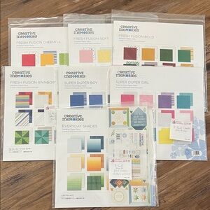 Creative Memories Fresh Fusion and Everyday Shades Paper Set